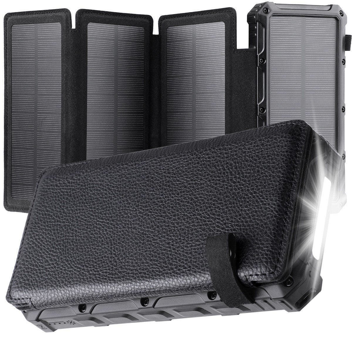 Urbanx: 20,000mAh Foldable Solar - Powered Power Bank With Wireless Charging - GJB PRODUCTS