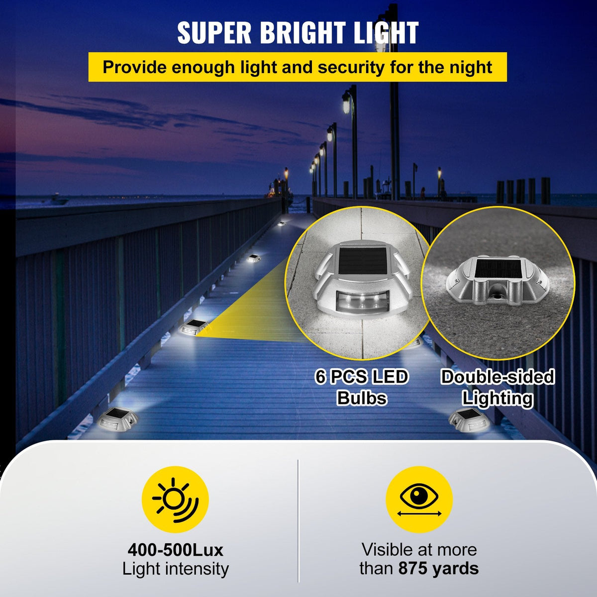 Vevor: 24Pk Solar LED Driveway Lights - GJB PRODUCTS