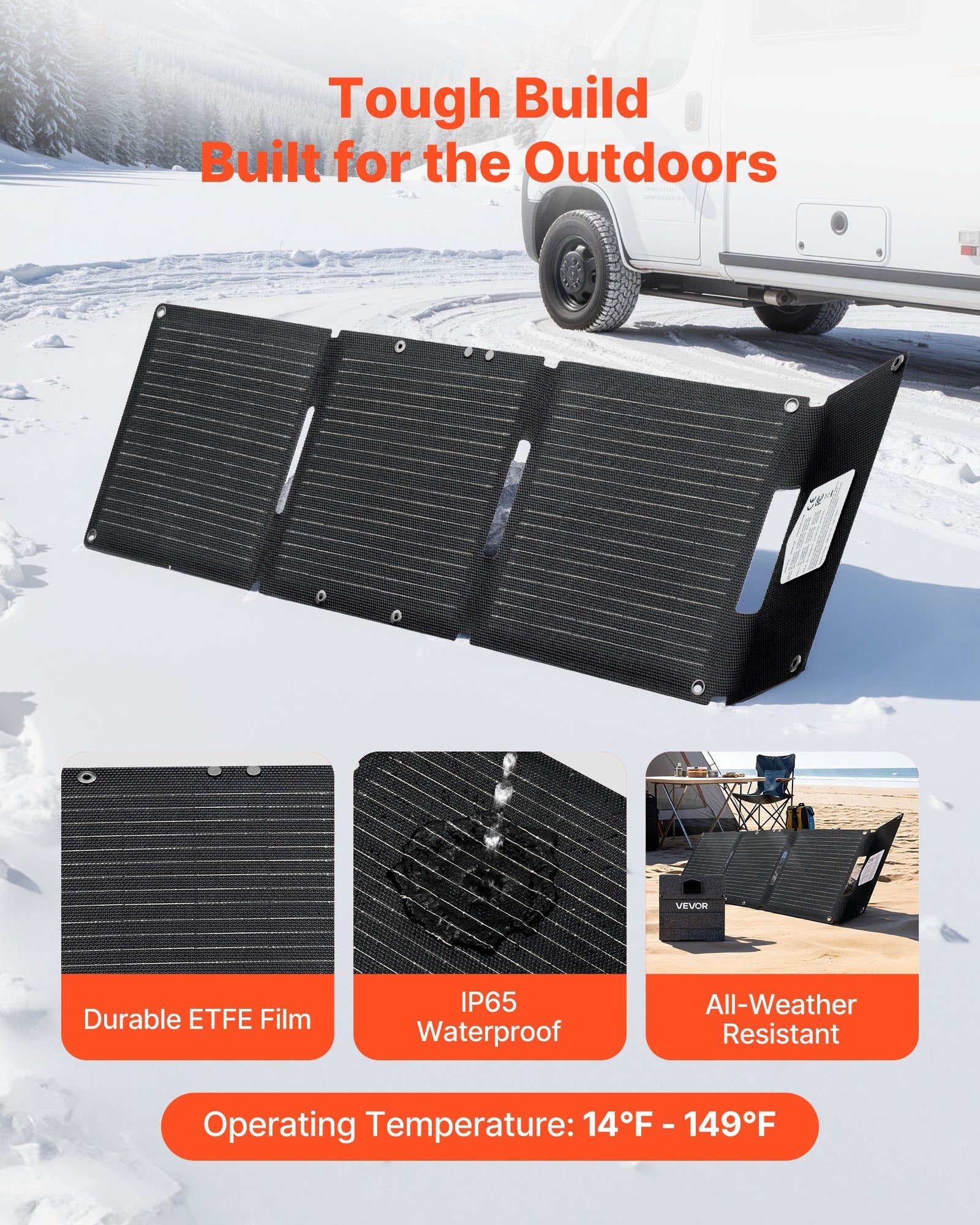 VEVOR: 30W Foldable Solar Panel Charger - GJB PRODUCTS