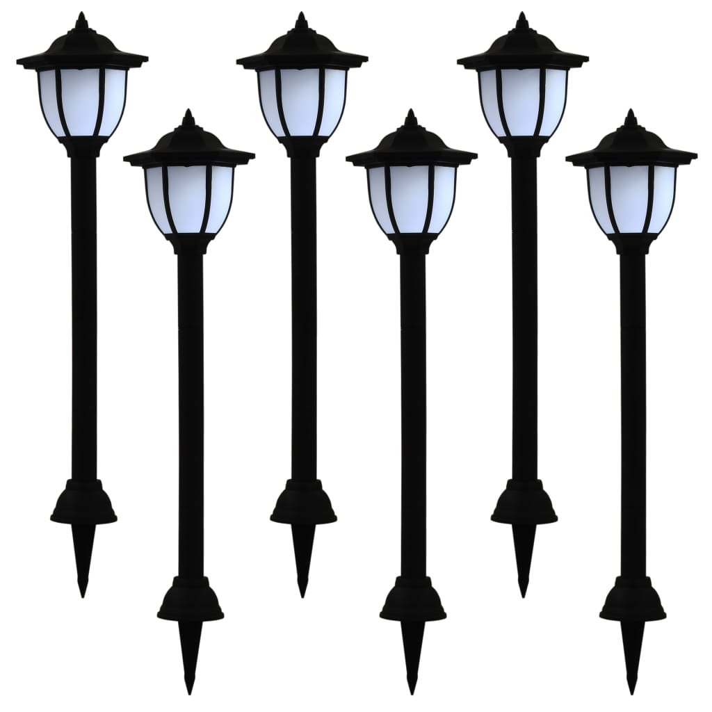 vidaXL: Outdoor Solar Lamps - 6pc Black LED - GJB PRODUCTS