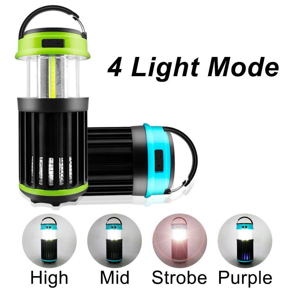 VIP Digital: Solar LED Electric Shock Mosquito Killer(300 - 400nm Ultraviolet) Lamp(250Lm)for Outdoors - Waterproof USB Rechargeable Lighting Mosquito Trap - GJB PRODUCTS