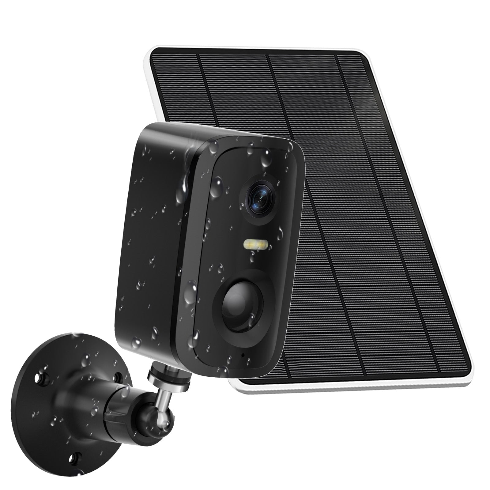 WESECUU: Wifi or Bluetooth Solar Powered PIR+Motion/Voice Detection Wireless Outdoor Security HD Camera with 1.6W Solar Panel - GJB PRODUCTS