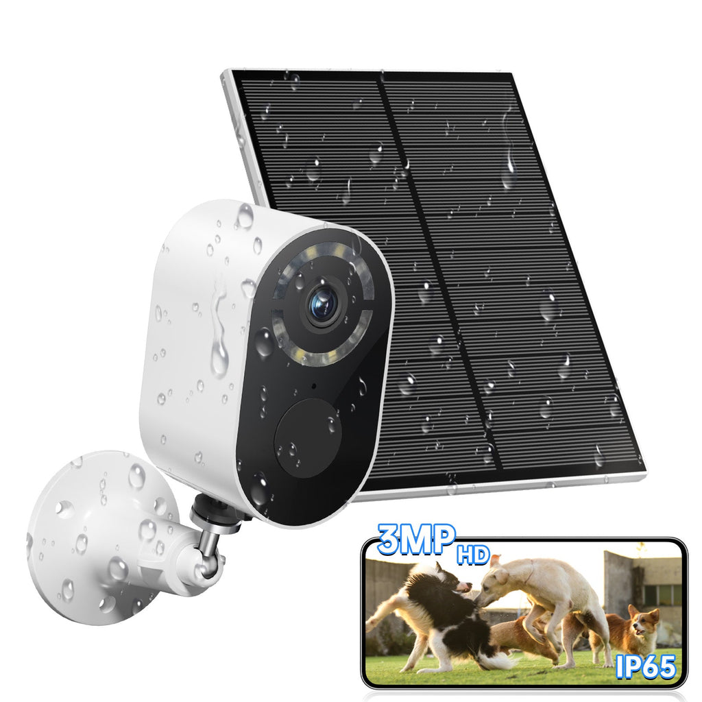 WESECUU: WiFi or Bluetooth Wireless Solar Powered Security with Motion Detection HD Camera CCTV with 1.6W Solar Panel - GJB PRODUCTS