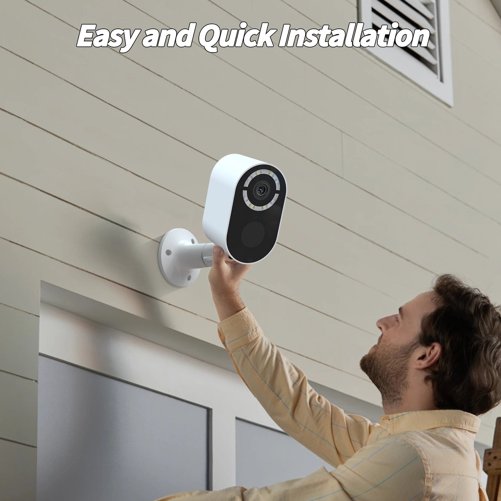WESECUU: WiFi or Bluetooth Wireless Solar Powered Security with Motion Detection HD Camera CCTV with 1.6W Solar Panel - GJB PRODUCTS