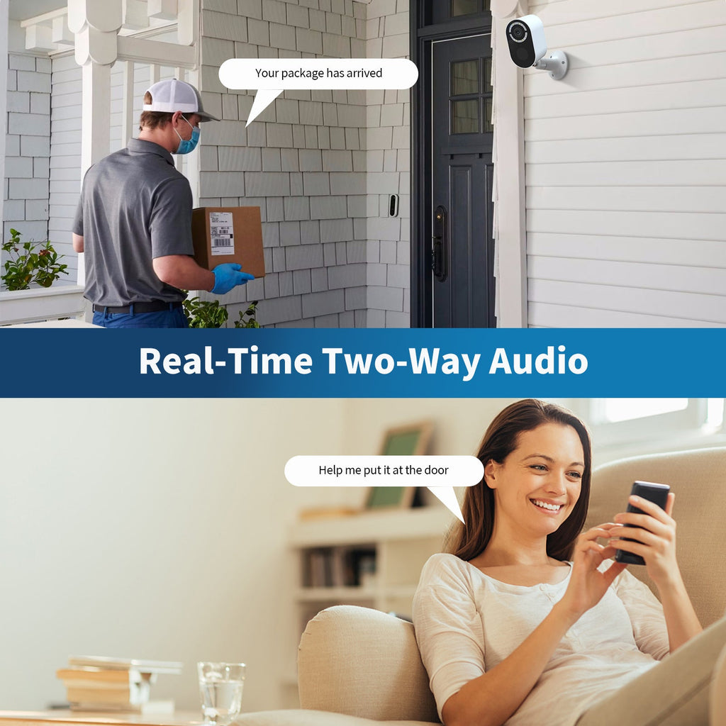 WESECUU: WiFi or Bluetooth Wireless Solar Powered Security with Motion Detection HD Camera CCTV with 1.6W Solar Panel - GJB PRODUCTS