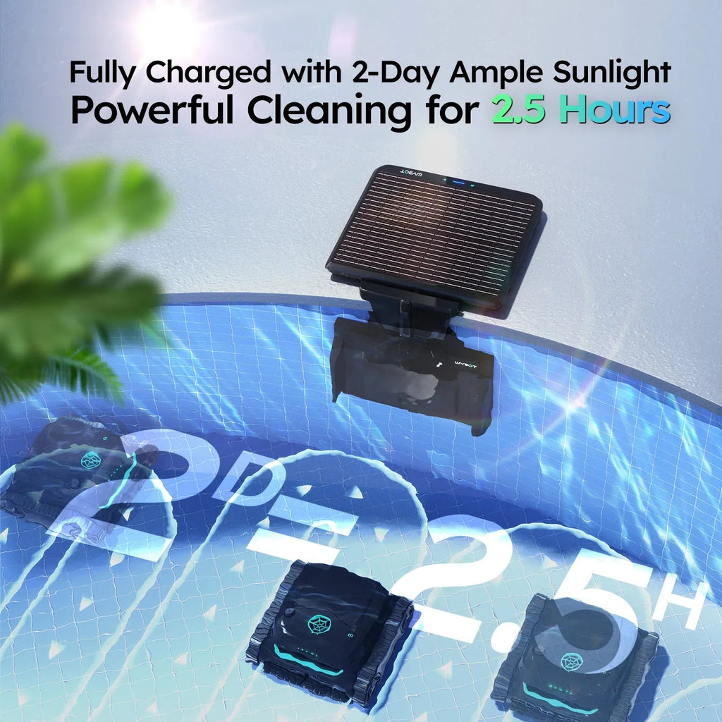 WYBOT S2 Solar with Solar - Powered Charging Dock Robotic Pool Cleaner - GJB PRODUCTS