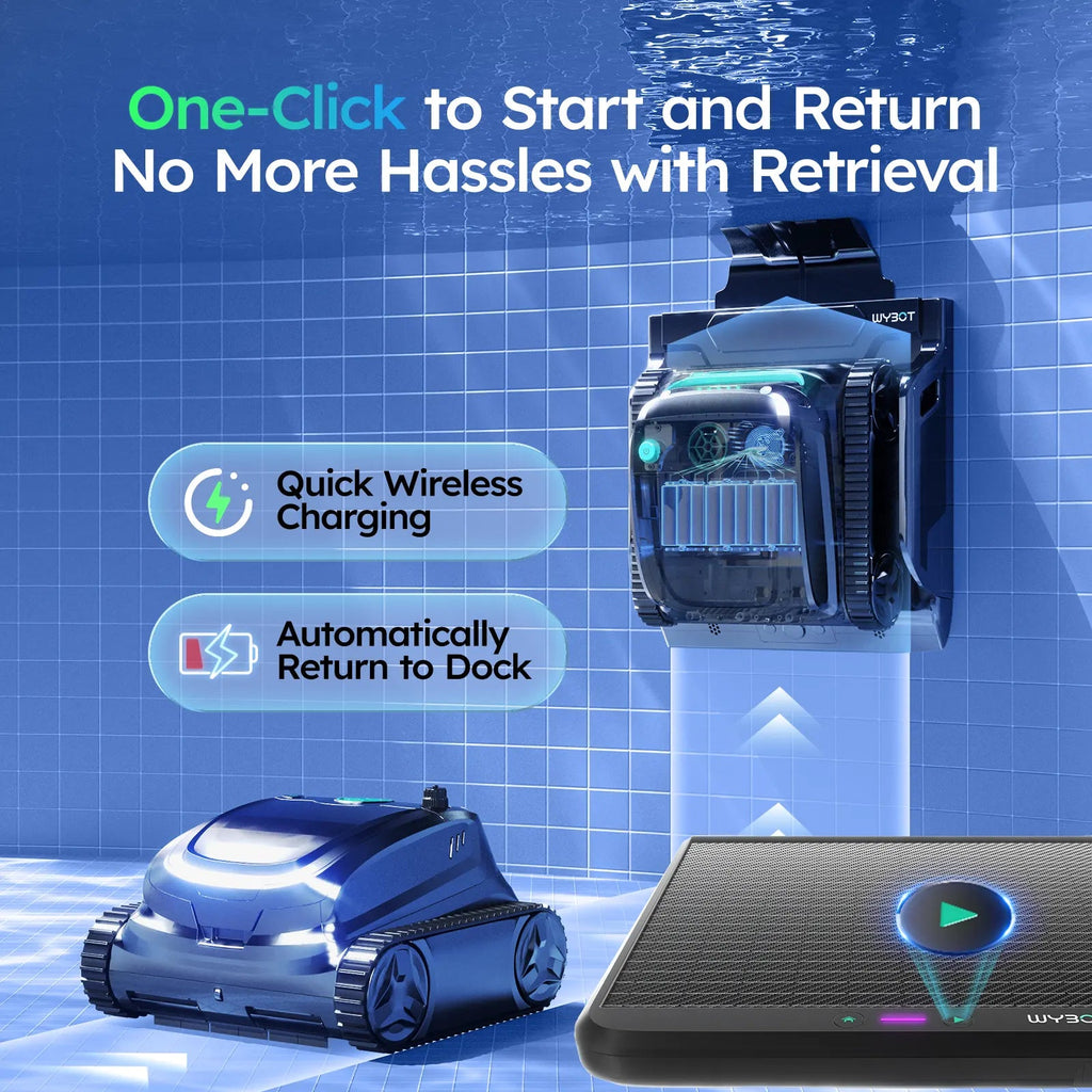 WYBOT S2 Solar with Solar - Powered Charging Dock Robotic Pool Cleaner - GJB PRODUCTS