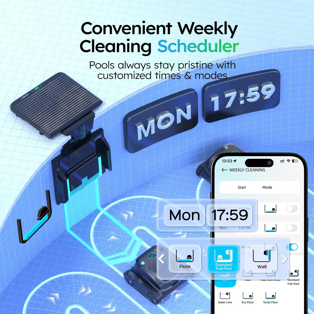 WYBOT S2 Solar with Solar - Powered Charging Dock Robotic Pool Cleaner - GJB PRODUCTS