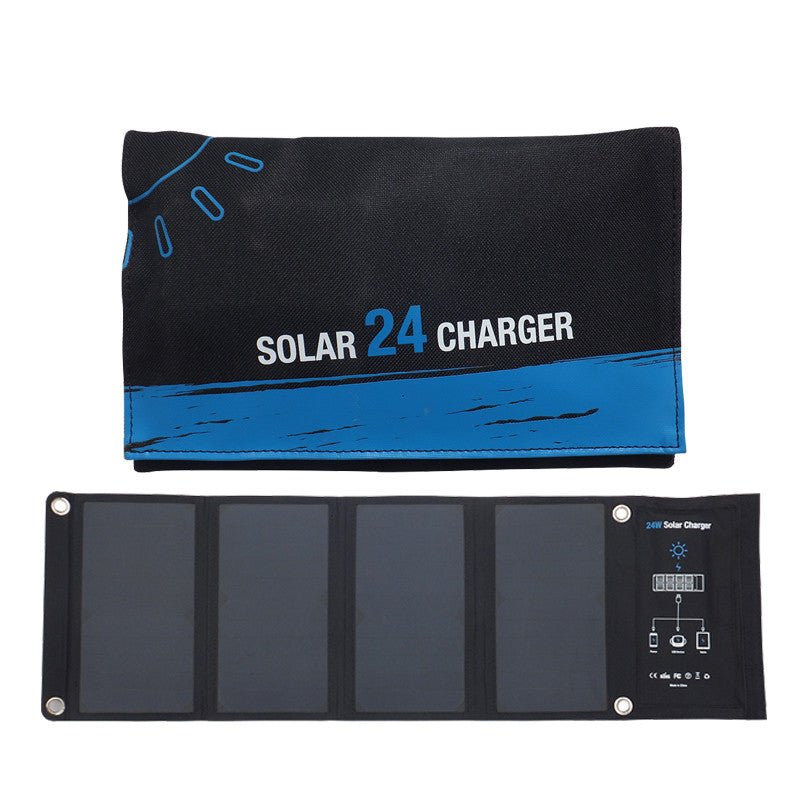 Xionel: Portable Outdoor 24W Solar Power Bank for Multiple Devices with Waterproof PVC Fabric - GJB PRODUCTS