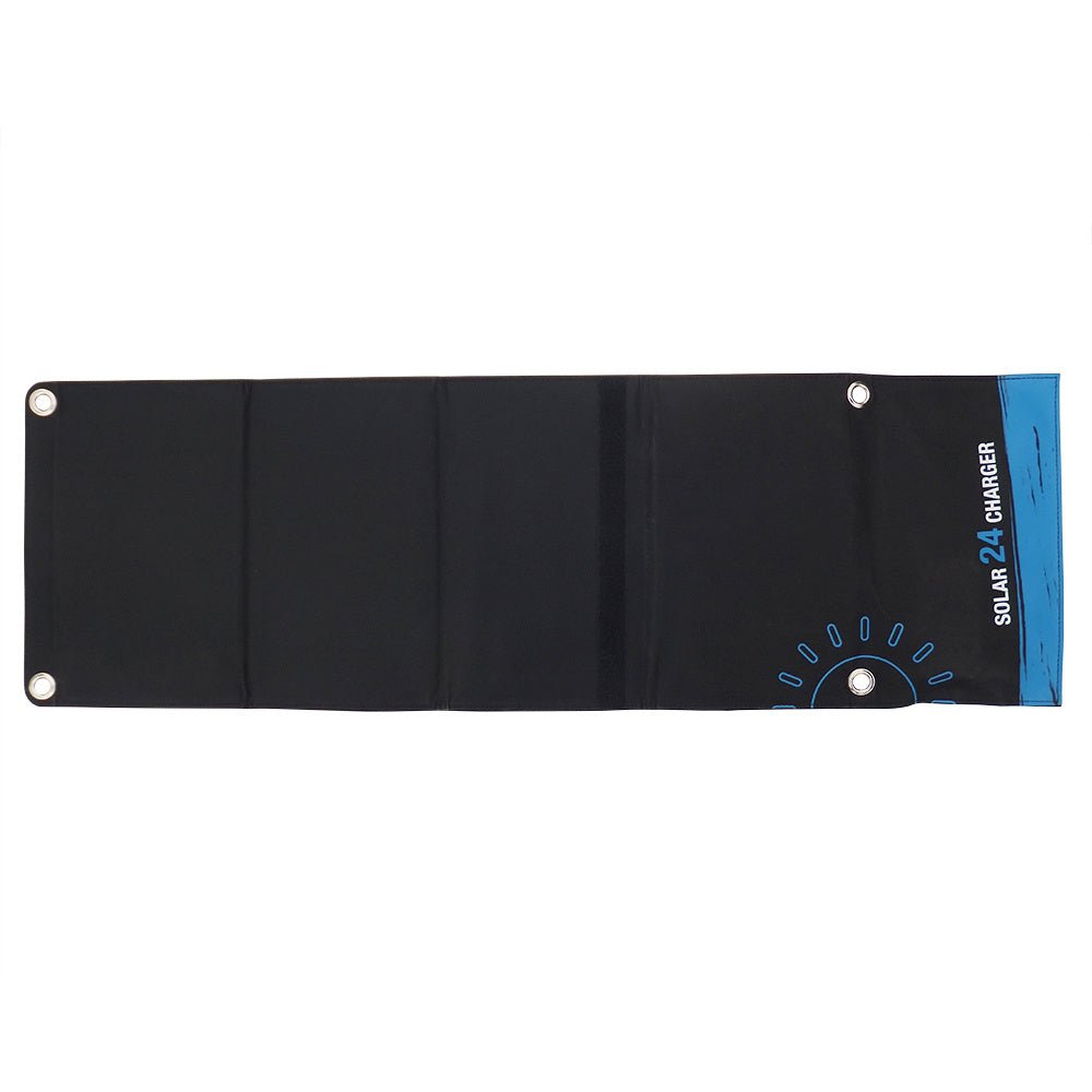 Xionel: Portable Outdoor 24W Solar Power Bank for Multiple Devices with Waterproof PVC Fabric - GJB PRODUCTS