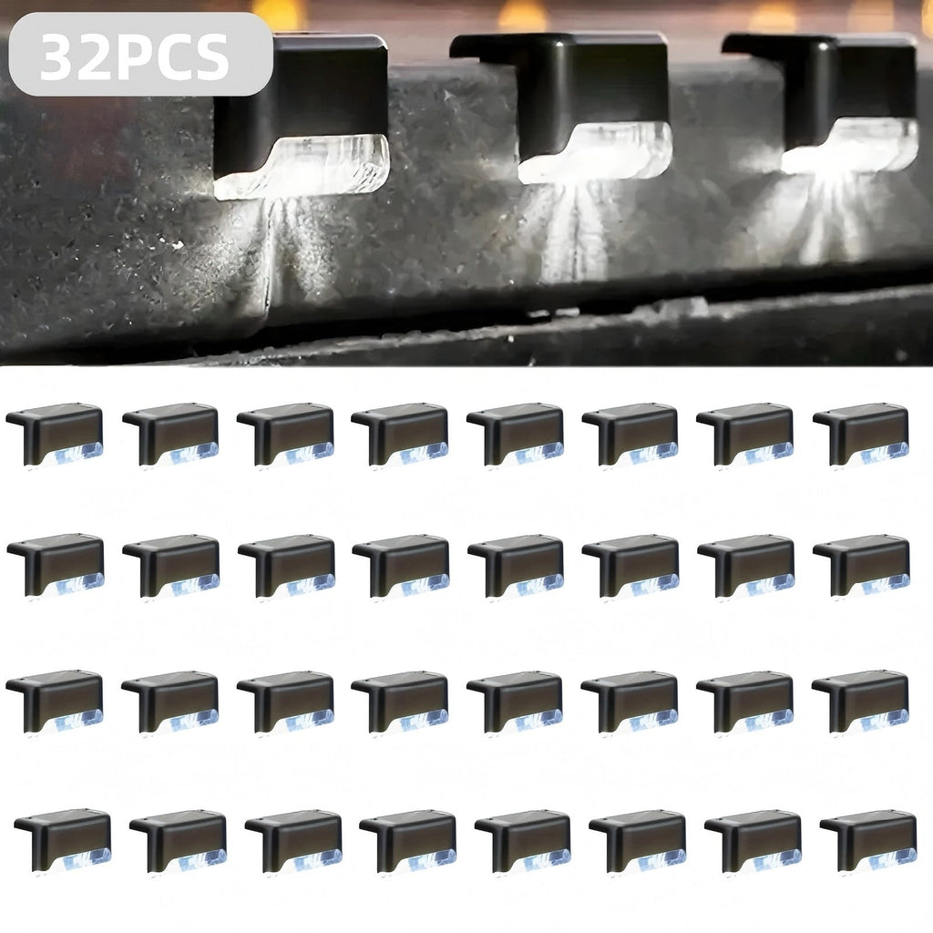 YoYo: 16 & 32 Pack Outdoor 2V Solar Powered RGB & Warm Light Deck/Step/Fence LED Lights - GJB PRODUCTS