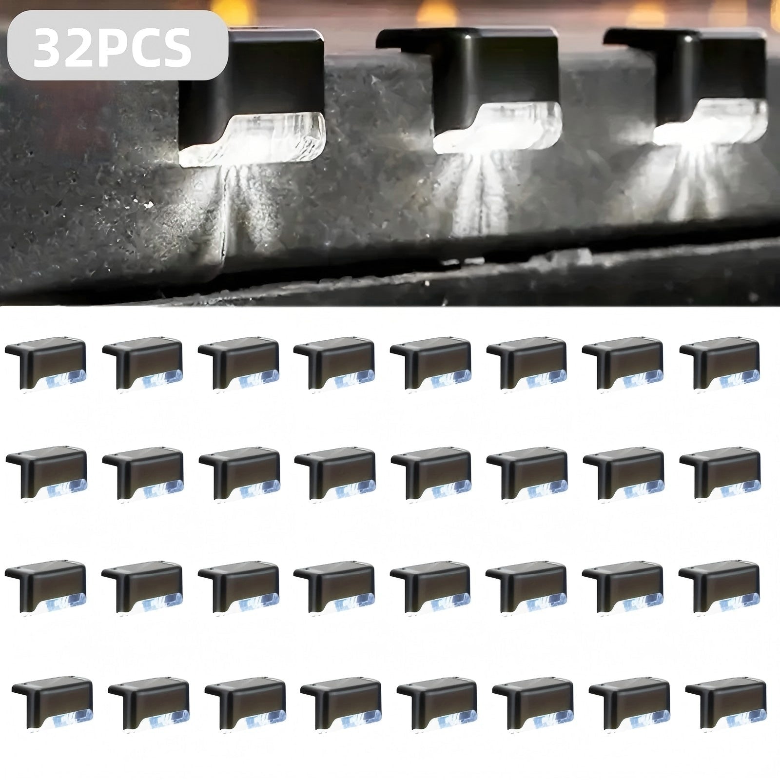 YoYo: 16 & 32 Pack Outdoor 2V Solar Powered RGB & Warm Light Deck/Step/Fence LED Lights - GJB PRODUCTS