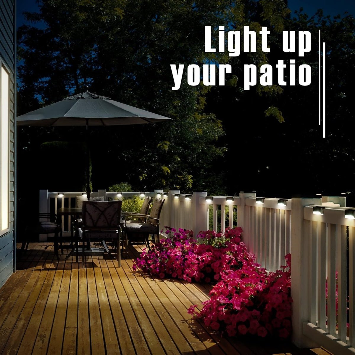 YoYo: 16 & 32 Pack Outdoor 2V Solar Powered RGB & Warm Light Deck/Step/Fence LED Lights - GJB PRODUCTS