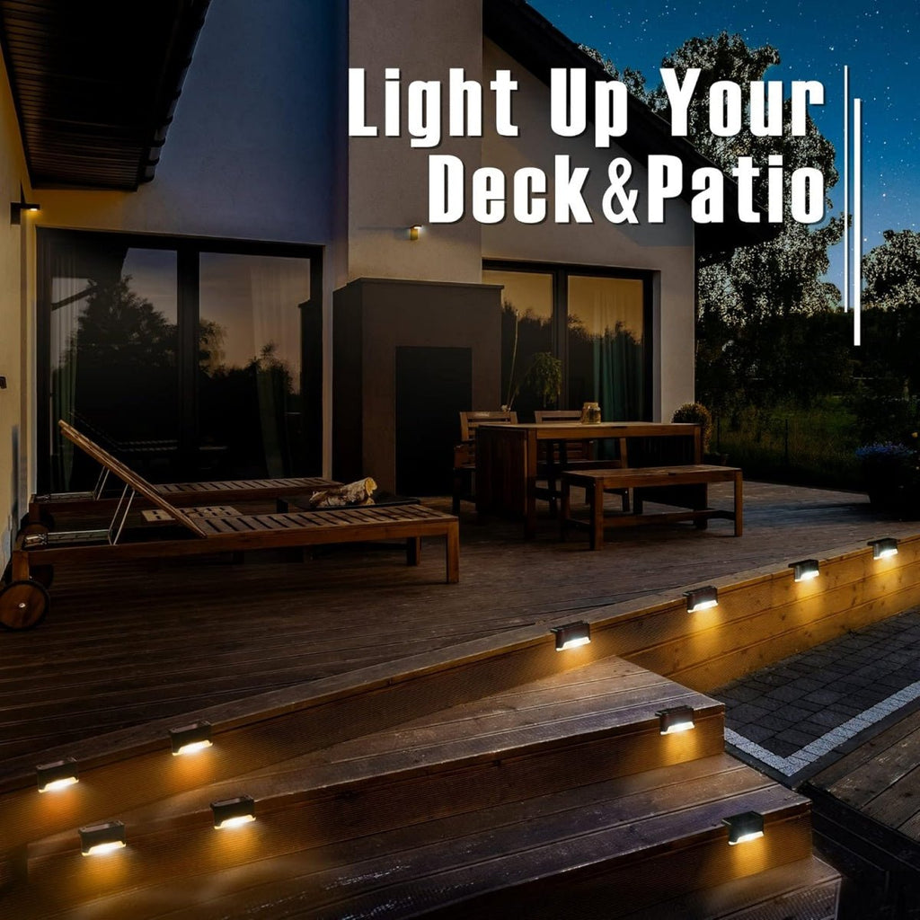 YoYo: 16 & 32 Pack Outdoor 2V Solar Powered RGB & Warm Light Deck/Step/Fence LED Lights - GJB PRODUCTS