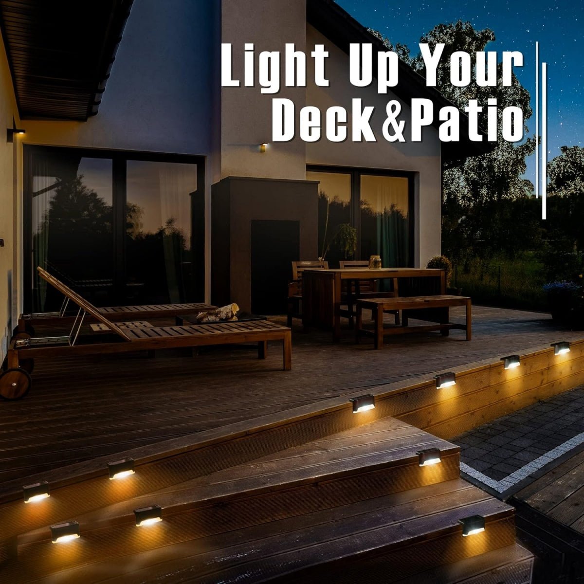 YoYo: 16 & 32 Pack Outdoor 2V Solar Powered RGB & Warm Light Deck/Step/Fence LED Lights - GJB PRODUCTS