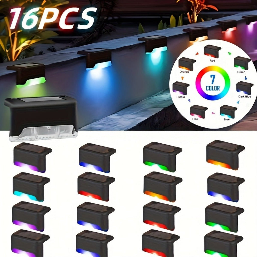 YoYo: 16 & 32 Pack Outdoor 2V Solar Powered RGB & Warm Light Deck/Step/Fence LED Lights - GJB PRODUCTS