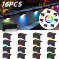YoYo: 16 & 32 Pack Outdoor 2V Solar Powered RGB & Warm Light Deck/Step/Fence LED Lights - GJB PRODUCTS